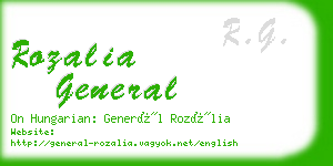 rozalia general business card